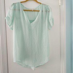 Sheer mint green blouse